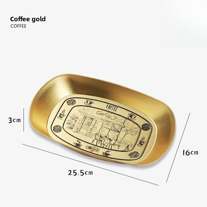 Outdoor Camping Fruit Tray European Retro Tinplate Metal Practical Snack Tray Fruit Basin Outdoor Tableware