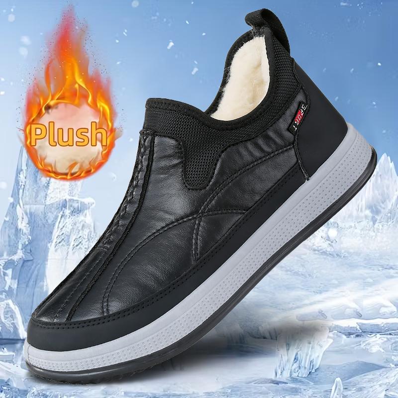 Winter Men's Sports Cotton Shoes, Velvet Thickeneded Warm Shoes, Middle-Aged and Elderly Dad's Shoes