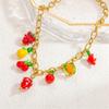 Handmade Glass Fruit Pendant Necklace Offering A Touch of Artistics and Nature Inspire Elegant for Any Outfits