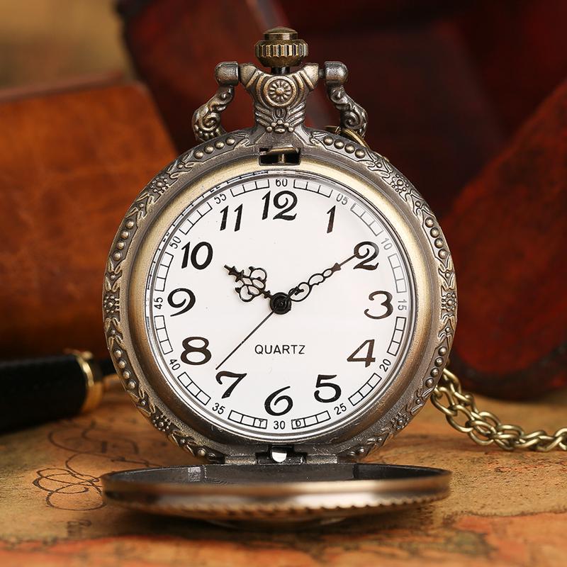 Men"s Anime Pocket Watch Women Necklace Chain Vintage Pendant Clock