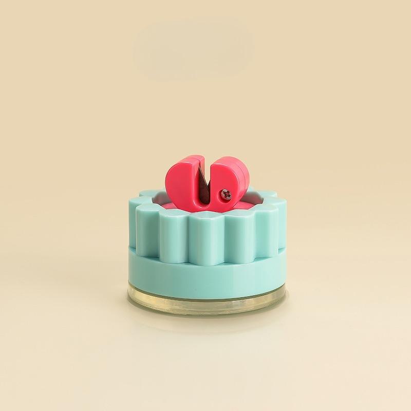 

Suction Cup Knife Sharpener - Special Knife Sharpener for Household Kitchen Knives. Compact Blade Sharpener for Quick Knife Sharpening. светло-синий