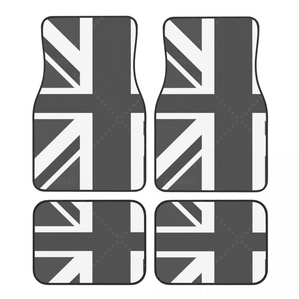 Tappetini Auto su Misura Set Anteriore e Posteriore Union Jack per Mini Cooper 2007-2023 R55 R56 R57 R60 R61 F54 F55 F56 F57 F60 Clu