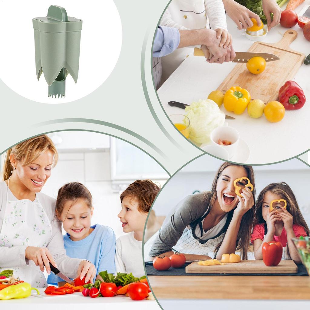 2-in-1 Pepper Corer Seed Remover Multifunctional Vegetable Coring Tool Twist Seed Remover for Jalapeno Cucumber Tomato Fruit