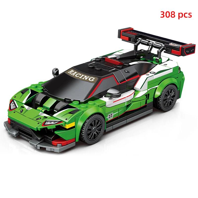 City Speed Sportbil Byggklossar Teknikbil Bil Carro Rennau Voiture Fordon MOC Utbildande Byggleksaker