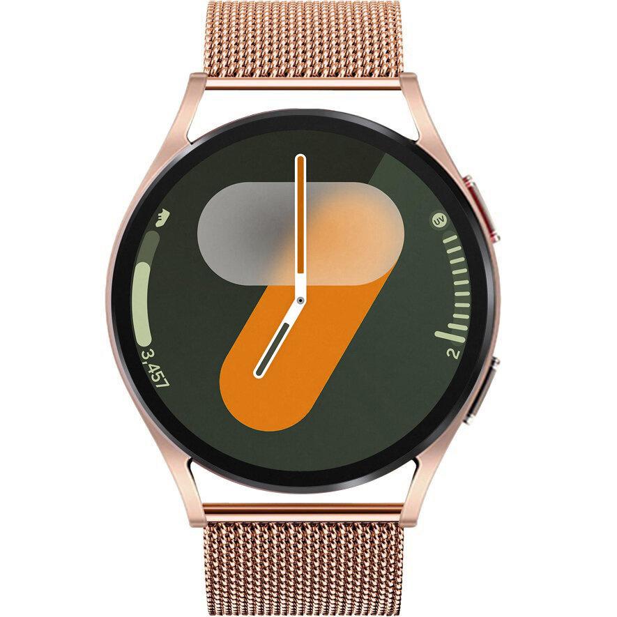 Bracelet + Case with Screen Protector for Samsung Galaxy Watch 7 40mm, Rose Gold