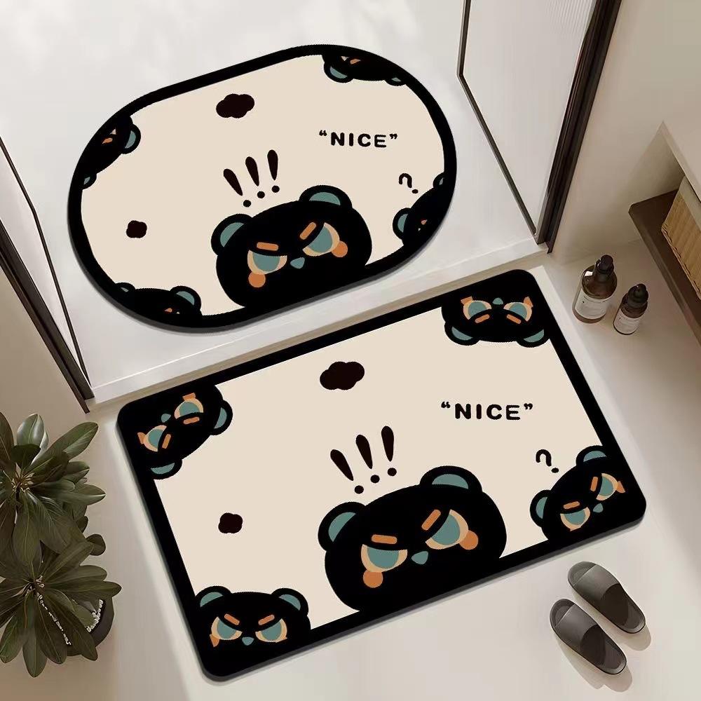 

Cartoon Black Cat Diatom Mud Carpet Home Toilet Washroom Easy To Dry Pad Bathroom Non-slip Moisture-wicking Quick Drying Mat Q14258QQ-40*60cm