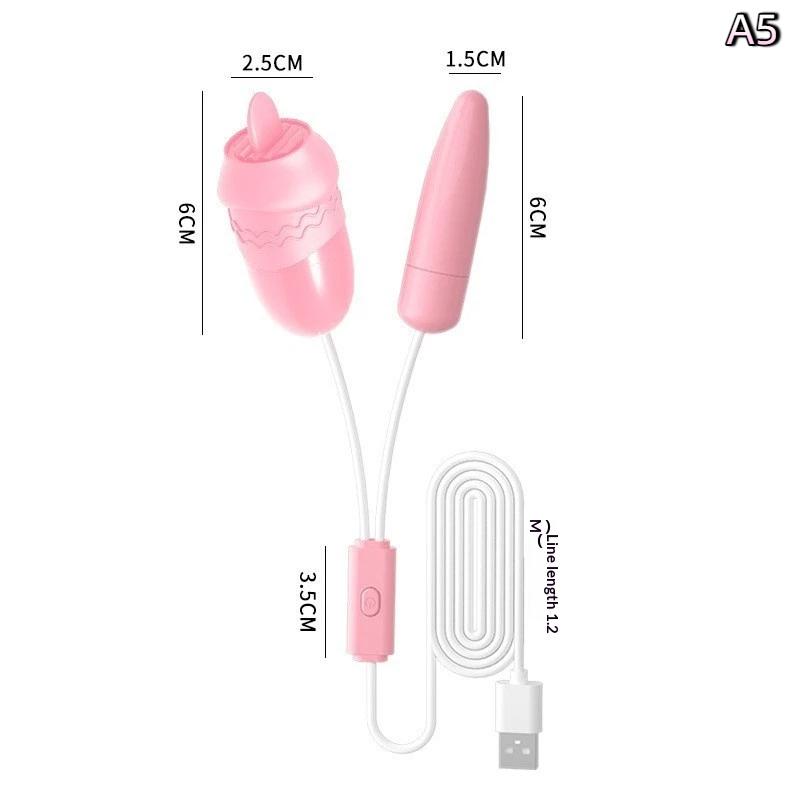 Double Jump Egg Tits Licking Sucking Vibrator Usb Charge Clitoris Nipple Stimulate Female Vagina Sex Toys For Women