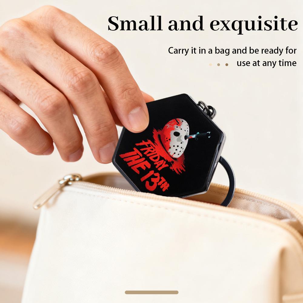 Dual-Sided Mirror Keychain: Game-Themed Key Ring, Car/Bag Pendant, Fan Gift, Makeup Mirror.