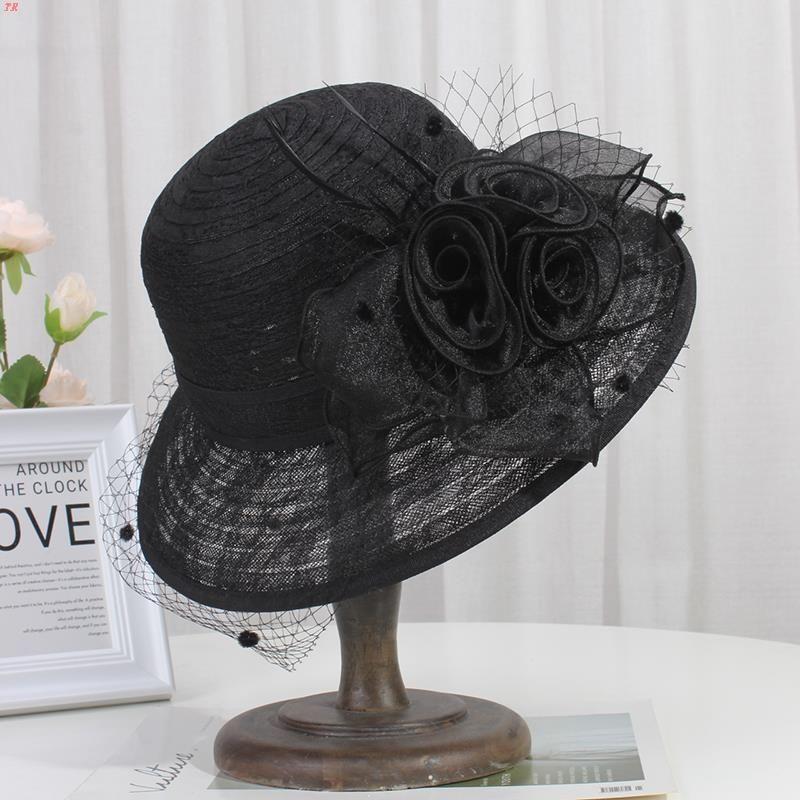 Hat Women's Summer Sun Hat Retro Lace Flower Pot Hat Mesh Sunshade Hat Fisherman's Hat
