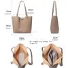 Leather Women's Bags, Shoulder Bags, New Two-layer Cowhide Bucket Bags, Handbags, Fashionable and Versatile Commuter Tote Bags