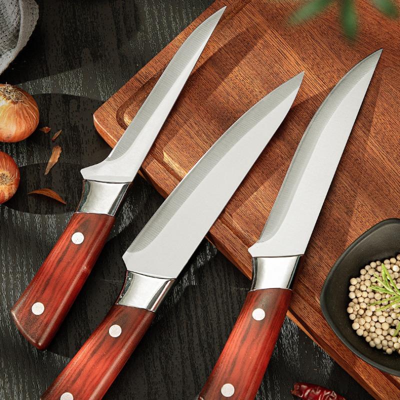 Edelstahl Küchenmesser Kochmesser Fleisch Obstmesser Kochmesser Scharfes Messer Jagdmesser Angelmesser