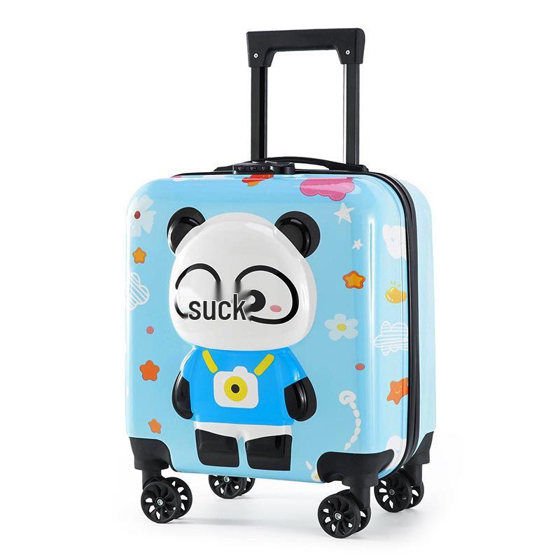 Children's Cartoon Trolley Suitcase with Universal Wheels - Ideal for Boys and Girls