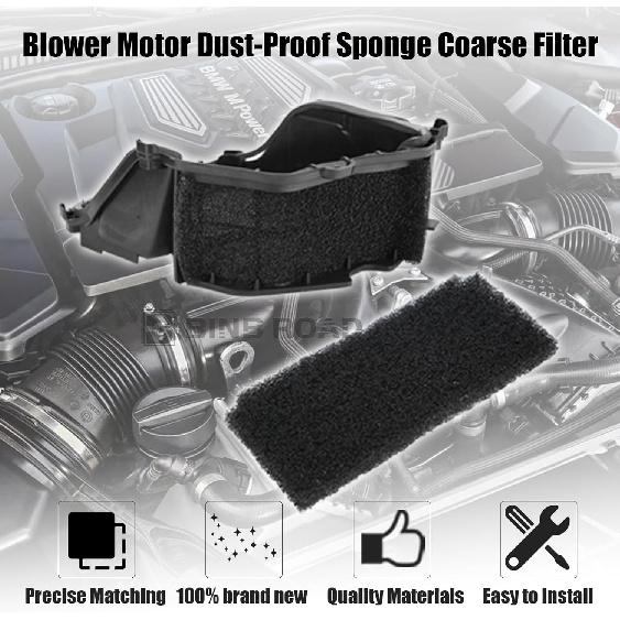64119216222 Blower Motor Dust-Proof Sponge Coarse Filter Compatible with BMW F01 F02 F04 F07 GT F10 F11 M5