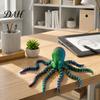 Collectible Desk Sculpture 3D Printed Octopus Sea Animal Fidget Toy, Flexible Articulated Tentacle Figurine, Plastic Desktop Decoration with