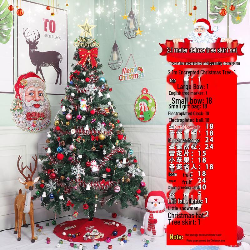 Christmas Tree Set with Window Decorations (60cm, 1.2m, 1.5m, 1.8m, 2.1m)