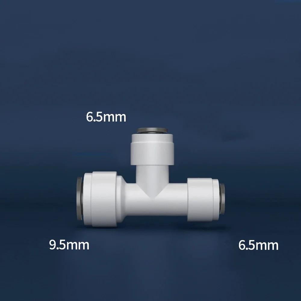3/8" 1/4" Tube Reducing Tee 3 Ways Food Grade POM Quick Fitting Connector For Aquarium RO Water Filter Reverse Osmosis System