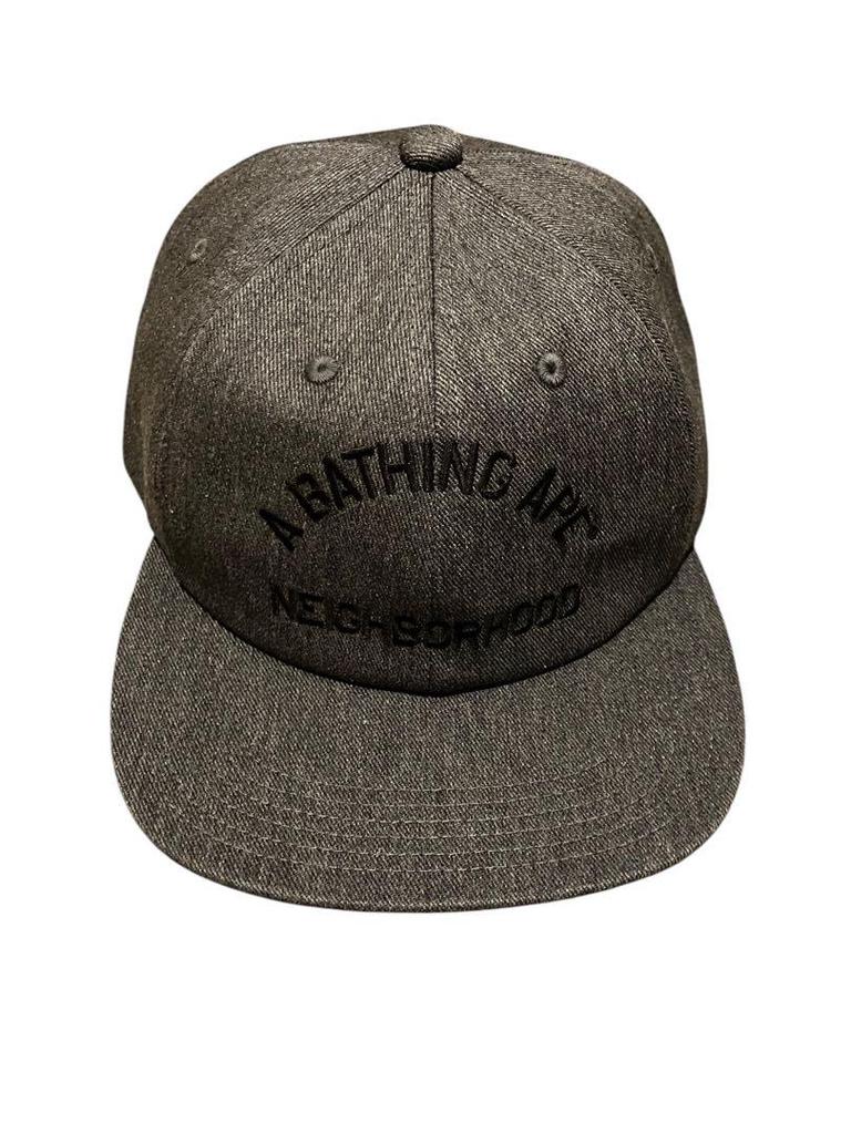 [USED] BAPE X Neighborhood PANEL CAP Logo Cap