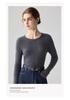 Women's 100% Pure Cashmere Round Neck Minimalist Sweater - Soft, Skin-Friendly, Slim-Fit Pullover Knitwear.