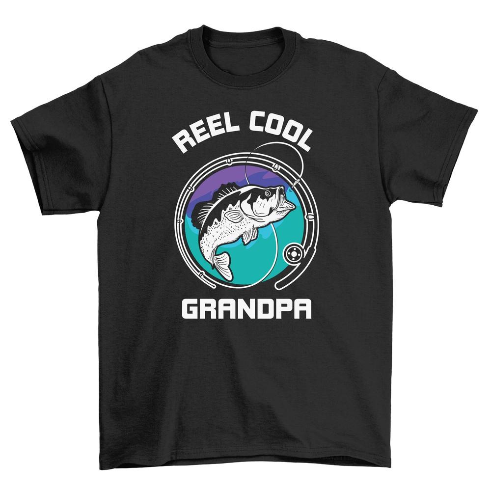 Reel Cool Grandpa 21-1130-10-Pec gine T-shirt - Hilarious Grandpa Tee for the Coo