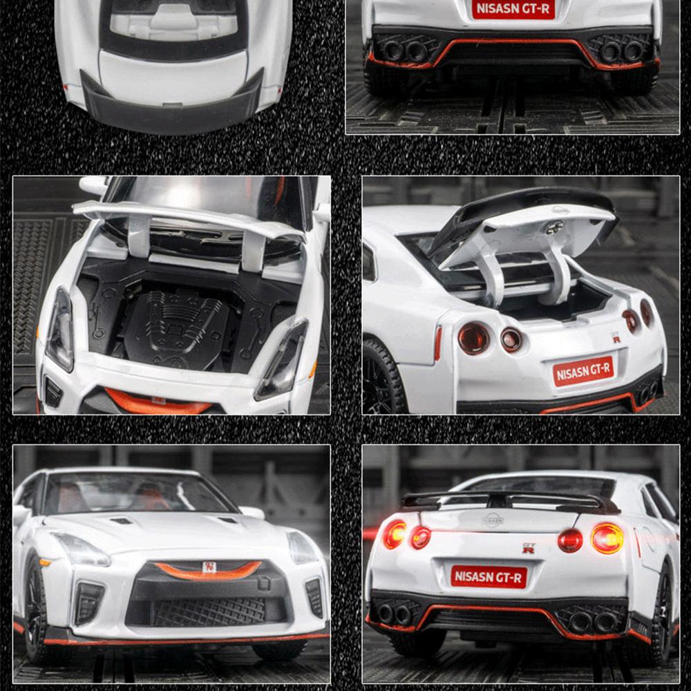 1/32 Adatto per GTR R35 50th Anniversary Mold Toys Car Toys Modelli di auto Giocattoli in metallo Serie di auto Giocattoli pullback per bambini
