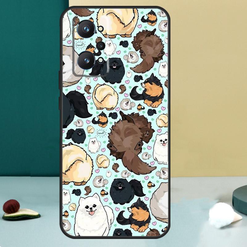 Pomeranian Watercolor Dog For Realme 13 12 10 11 14 Pro Plus GT 6 5 6T GT7 Pro C55 C53 C51 C21Y C25S C75 C67 C61 Case
