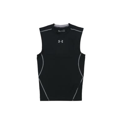 חולצת אימון קומפרסיה ללא שרוולים עם צווארון עגול לגברים טופ שחור 1257469-001