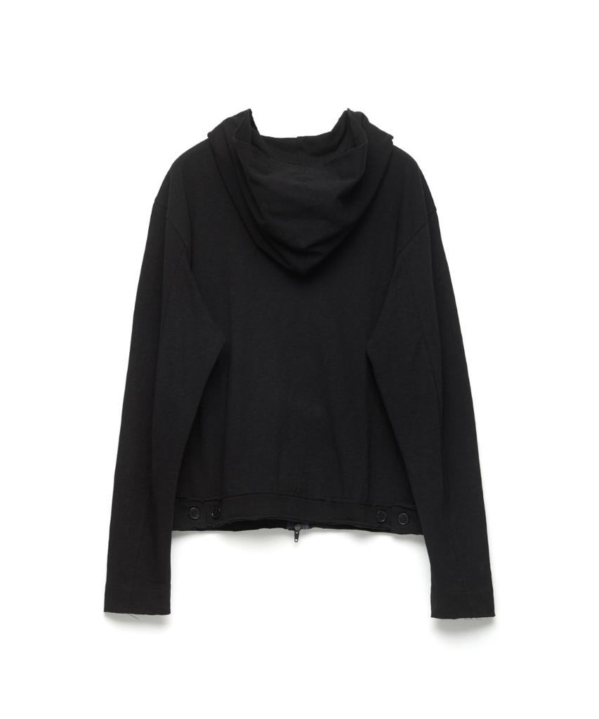 Hatchingroom Rough Hoodie Slub Black