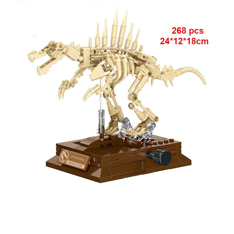 Dinosaur Skeleton Fossil Building Blocks Sets Tyrannosaurus Rex Pterosaur Brachiosaurus MOC Creative Educational Toys Gift