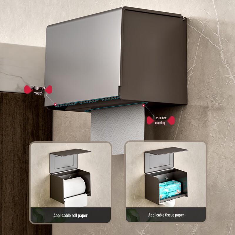 Miflame Bathroom Tissue Box with Roll Holder