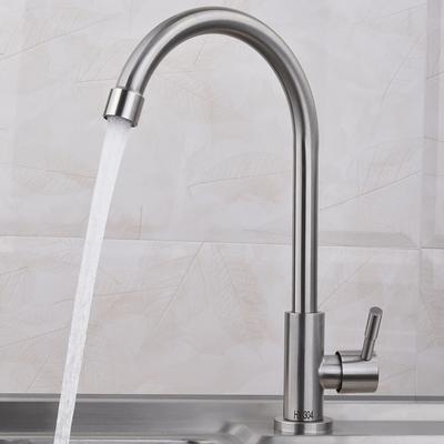 Single Cold Stainless Steel Kitchen Faucet, Sink, Vegetable Washbasin, Rotating Faucet