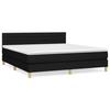 3140715 vidaXL Divan Bed with Mattress Black 180x200 Cm Fabric