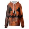 Women's Long Sleeve Halloween Printed Hoodie for Festive Party Wear