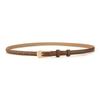 Womens Genuine Leather Slim Waist Belt For Dresses And Shirts With Metal Buckle For Casual Or Office Wear
