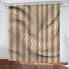 3D Marble Texture Sunshade Curtains 2PCS Living Room Bedroom Home Decor Hook Perforation Blackout Curtains