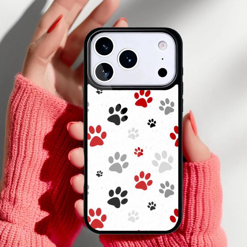 cat Dog paw design Phone Case for iPhone 17 16 15 14 13 Pro Max Back Cover for 12 11 Pro Coque