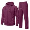 Men's Loose Fit Hooded Tracksuit Set with Straight Leg Pants for Fall Winter