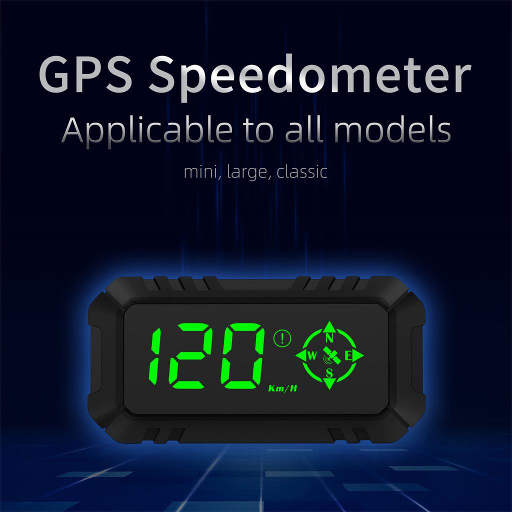Universal 3" Car HUD Head-Up Camera LCD Display Outdoor Off-Road Speed Guide Overspeed Alarm Compass G7 GPS Speed Gauge