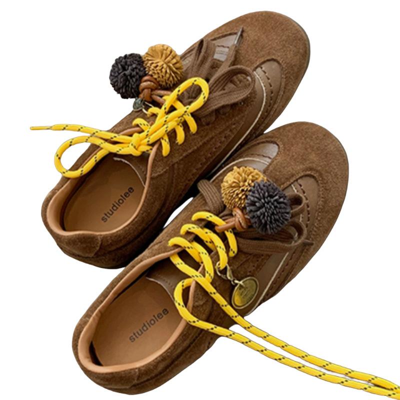 Superfeuer kontrastfarbene Schnürsenkel Deutsche Trainingsschuhe Damen 2025 Herbst neu erhöhend Mode vielseitige Freizeitschuhe Sport Forrest Gump