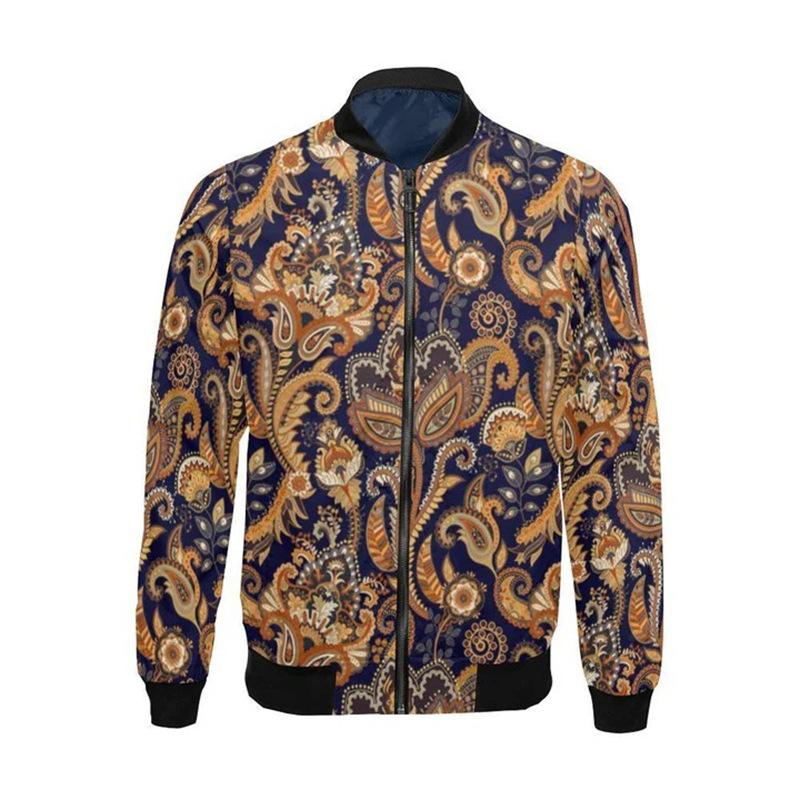Luksusa baroka bombera jaka, unisex, ar
