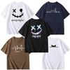 Hisitosa Men's Short Sleeve T-Shirts, 5-Pack, 100% Cotton, Printed, Summer Clothes, Stylish, Loose Fit, Plus Sizes, Sweat Stain Resistant, Antibacteri
