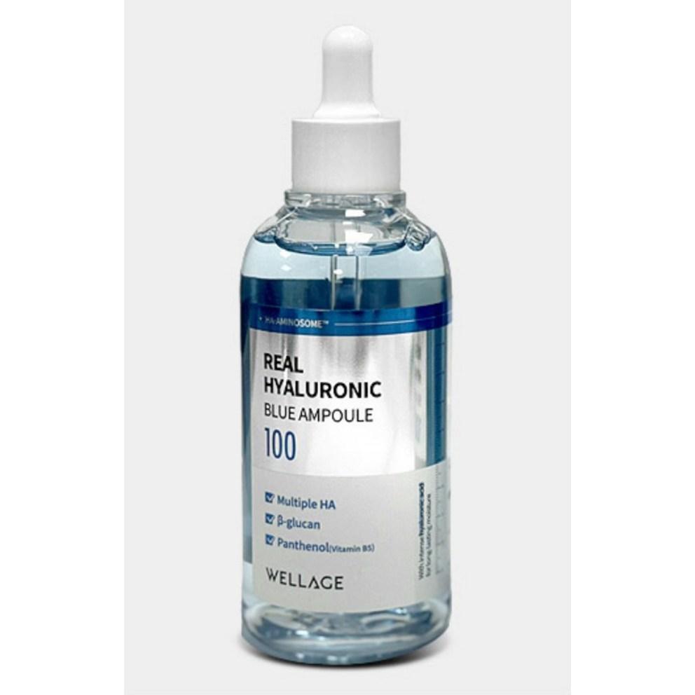 WELLAGE Real Hyaluronic Blue Ampoule, 100ml, 2 bottles