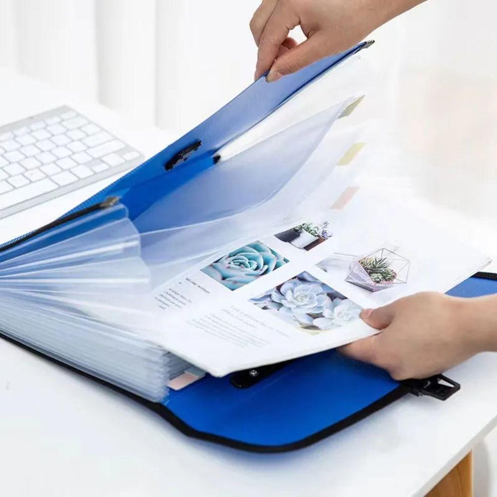 13 Pockets Expanding File Accordion Folder A4 Organ Bag Holder Office School Organizer Case
