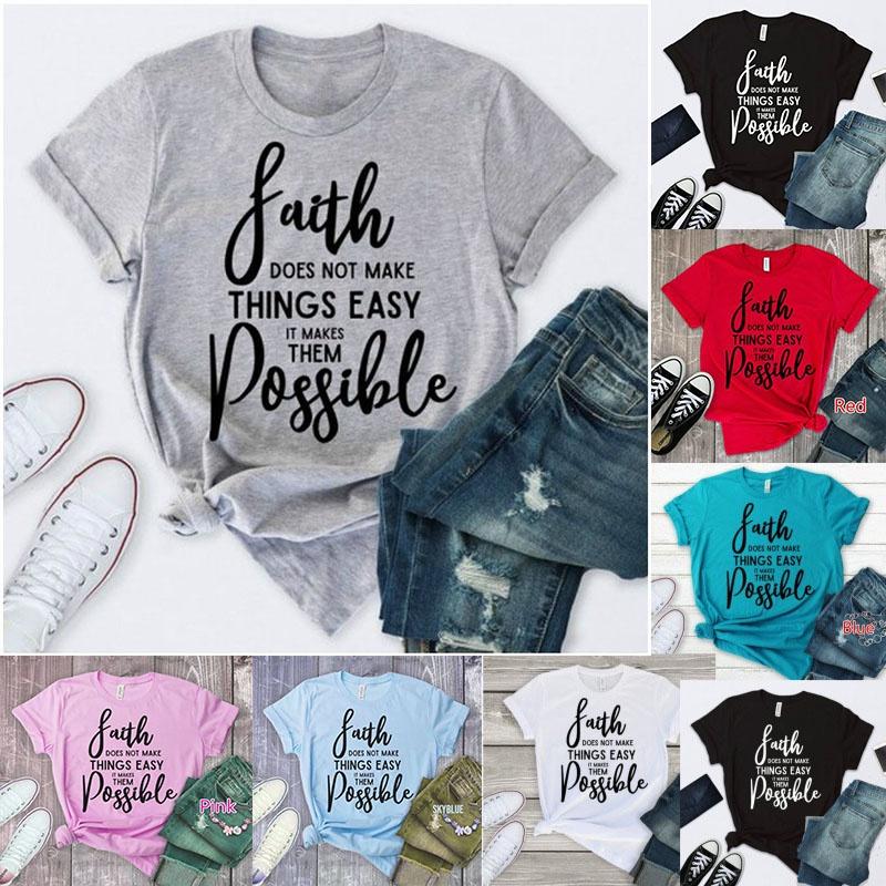 Stylish And Comfortable Women Summer Fashion Christian T-shirt Casual Plus Size
