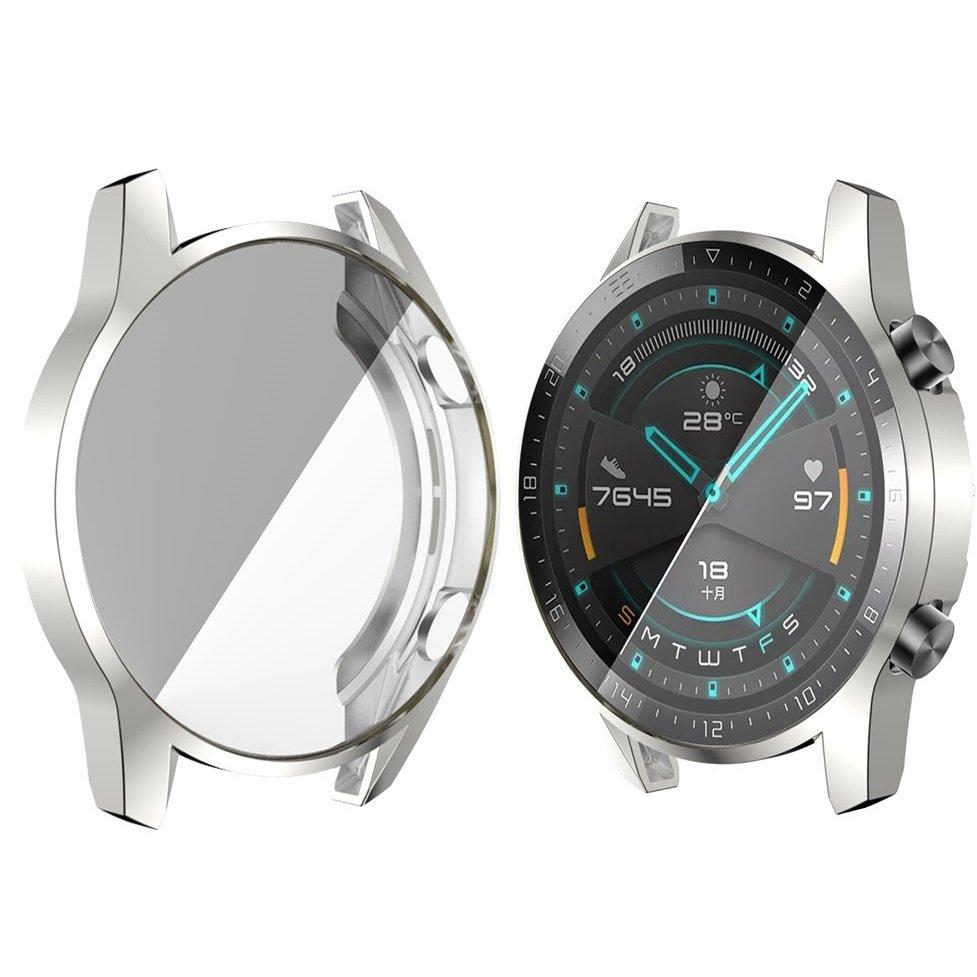2in1 Case with Screen Protector for Huawei Watch GT 2 46mm, Silver