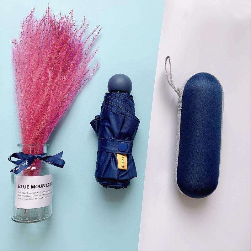 Mini Foldable Umbrella UV Protection Mini Sun Umbrella Dual Use Portable Box To Store Sunshade Umbrella Mini Portable Umbrella