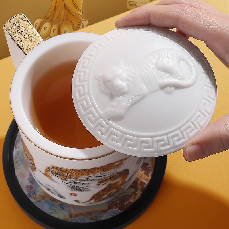 Chaxun Mutton Fat Jade Ceramic White Porcelain Office Cup