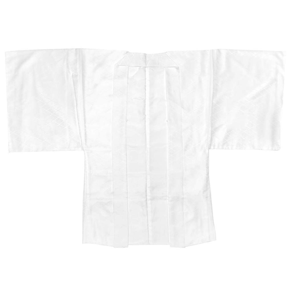 Washable Coat with Background Pattern and Single [KYOETSU] [KYOETSU] Crest, Item, Men's (3L, White)