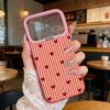 HOT Pink Wine Red Love Heart Striped Phone Case for Samsung Galaxy A37 A57 A17 A07 A16 A15 A56 A54 A36 A34 A24 A26 4G 5G Cover