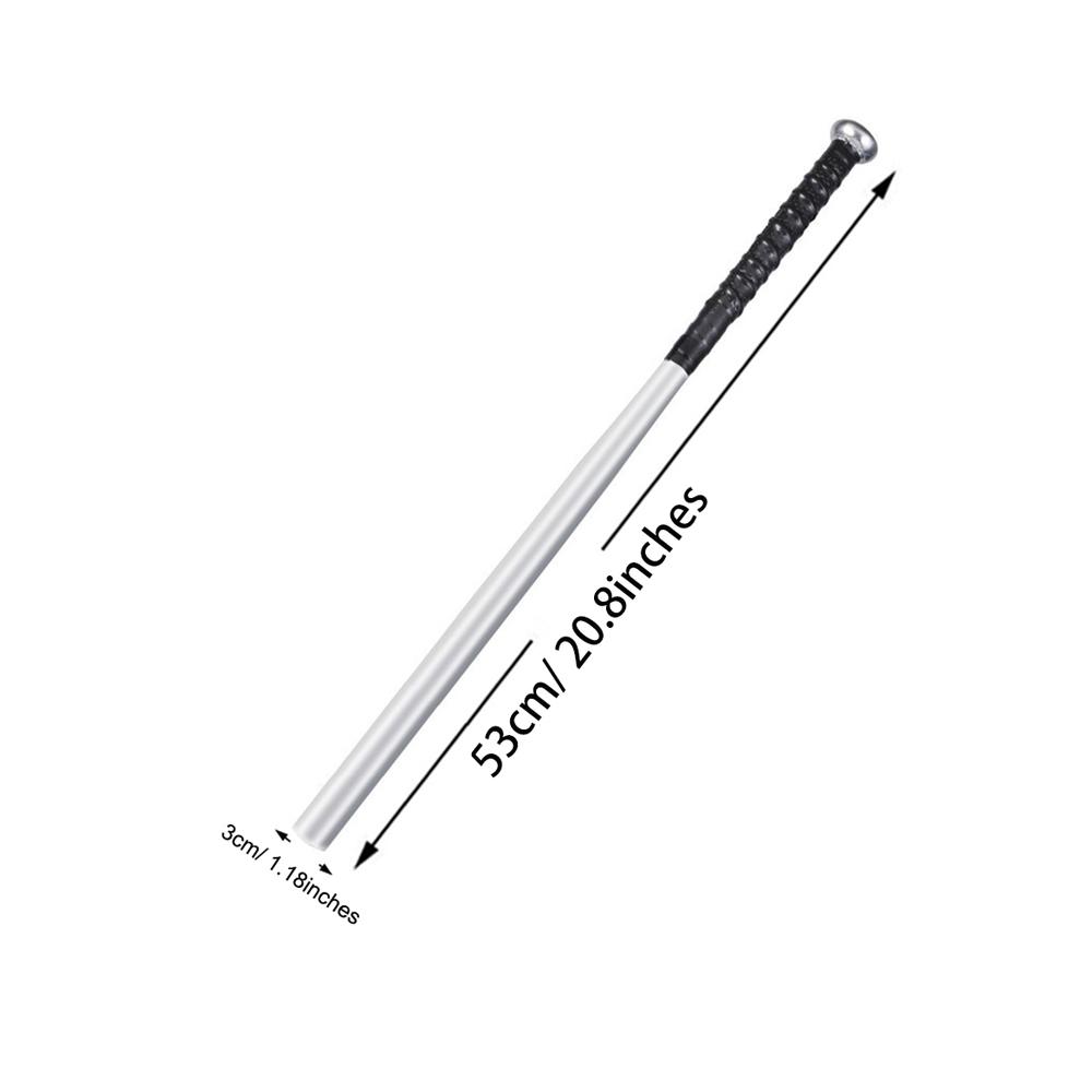 1pc Slivery Baseball Bat, 53cm/64cm Aluminum Alloy Baseball, Silvery Thin Baseball Bat, Home Lightweight Practice Bat