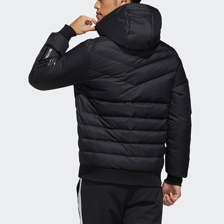 Adidas Neo Mens Sporty Puffer Jacket With Hood Men Jacket Black EI4422
